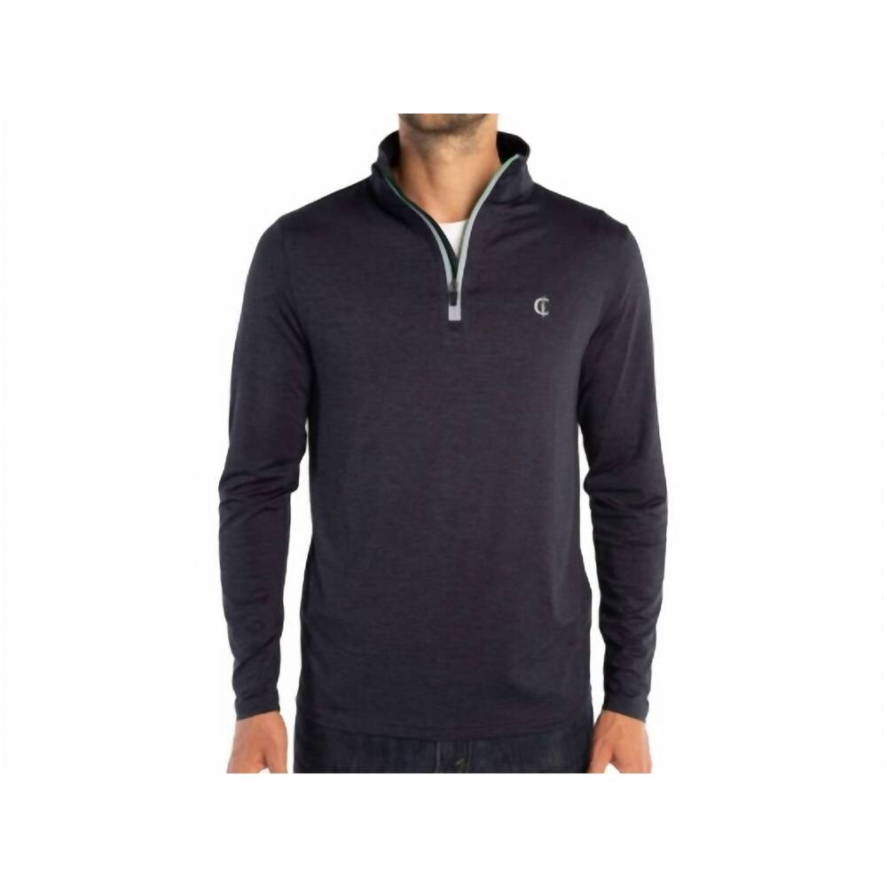 NEW CRIQUET feather performance pullover in heather black